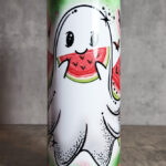 Ghostie BatMelon Gothic Halloween Skinny Tumbler
