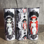 Cameo Zombie Bride Gothic Halloween Skinny Tumblers
