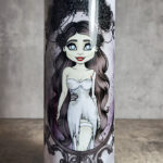 Cameo Zombie Bride with Black Hair Gothic Halloween Skinny Tumbler