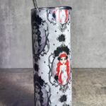 Zombie Bride Cameos Gothic Halloween Skinny Tumbler