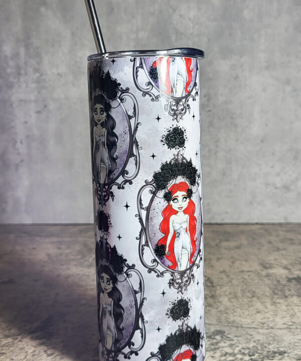 Zombie Bride Cameos Gothic Halloween Skinny Tumbler