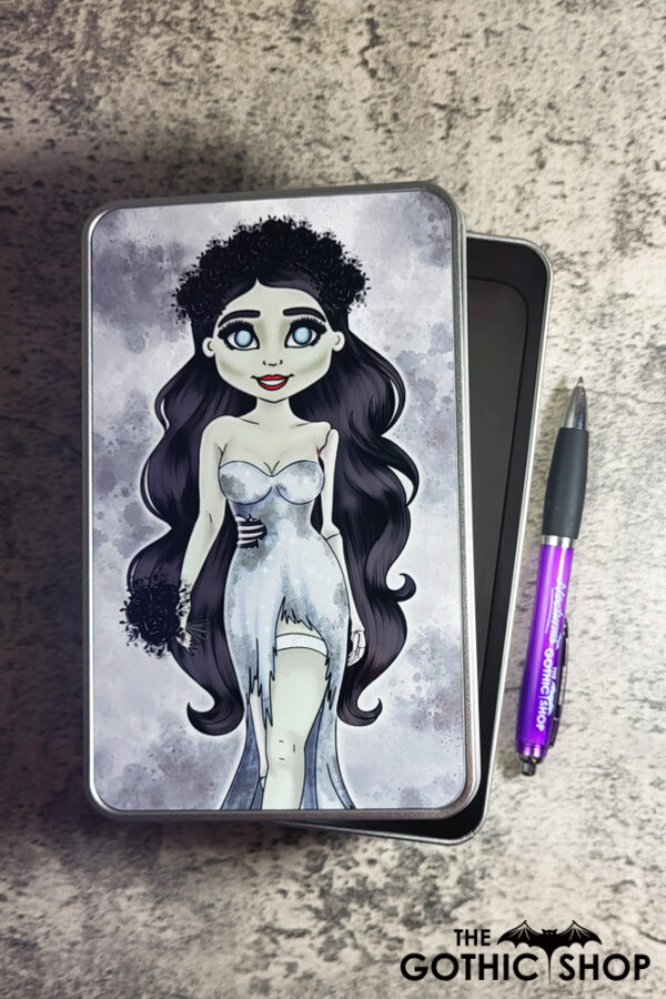 Zombie Bride Gothic Halloween Keepsake Rectangular Tin
