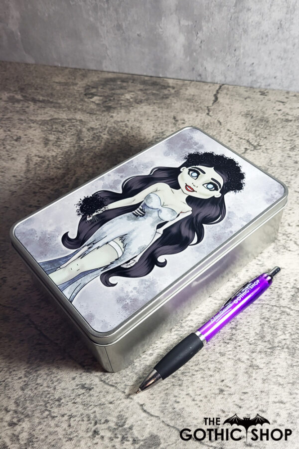Zombie Bride Gothic Halloween Keepsake Rectangular Tin