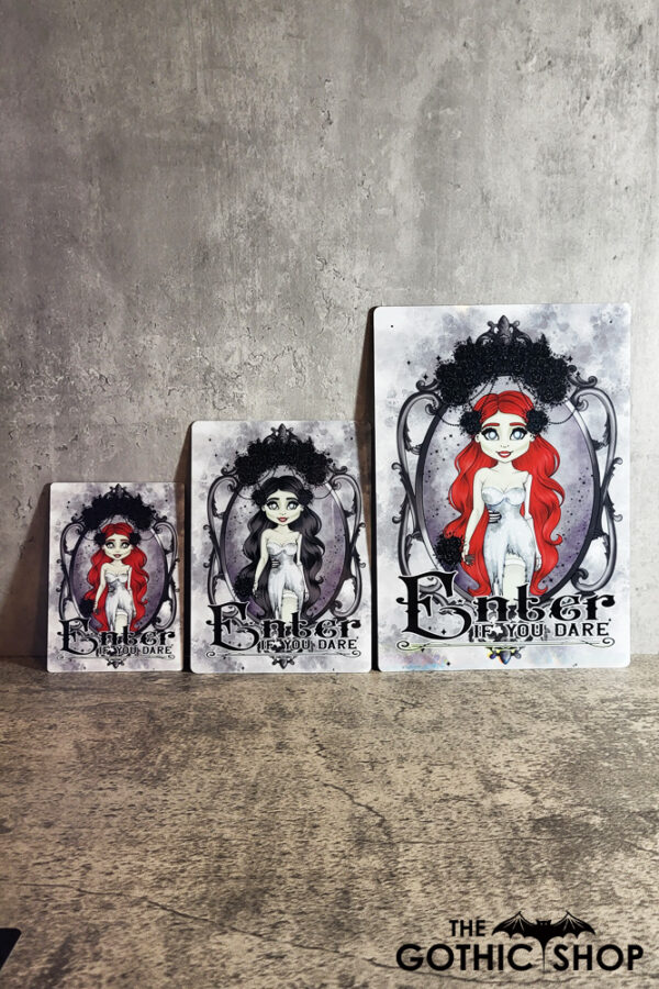 Zombie Bride Gothic Halloween MEDIUM Metal Sign