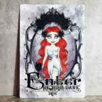 Zombie Bride Enter If You Dare Gothic Halloween MEDIUM Metal Sign