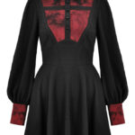 Dark in Love Blayre Bleeding Cross Black Red Gothic Mini Dress