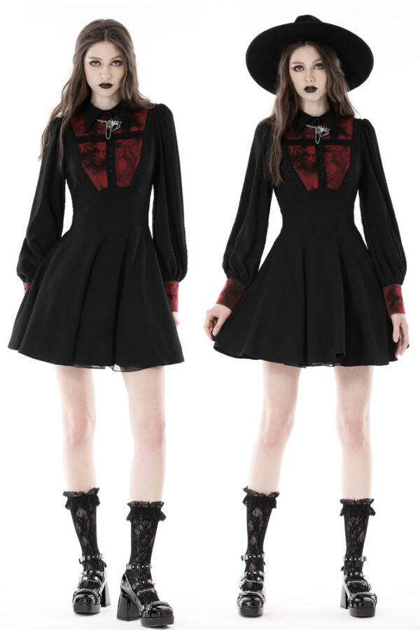 Dark in Love Blayre Bleeding Cross Black Red Gothic Mini Dress