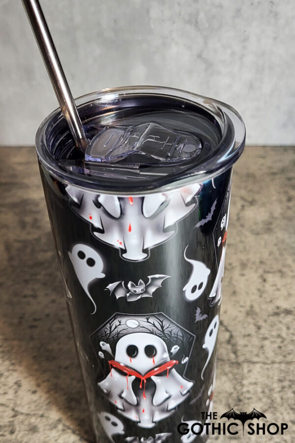 Spooky Stories Ghosts Gothic Halloween Skinny Tumbler