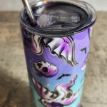 Zombie Birds & Skulls Pastel Gothic Halloween Skinny Tumbler