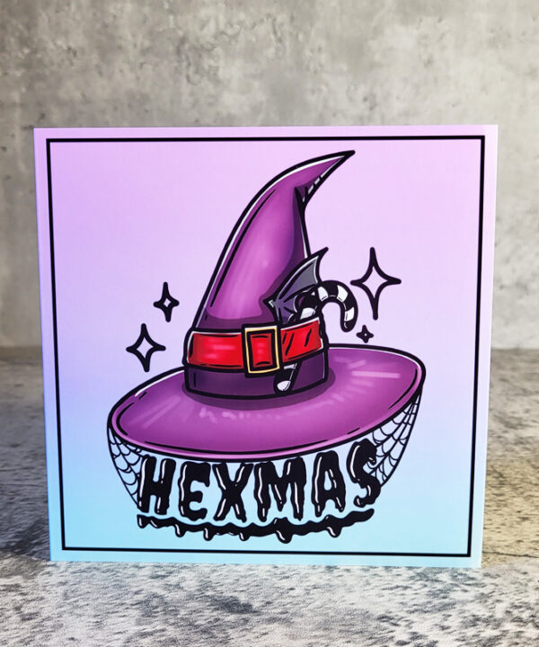 Hexmas Witch's Hat Gothic Witchy Christmas Greetings Card