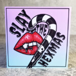 Slay Hexmas Vampire Candy Cane Gothic Witchy Christmas Greetings Card