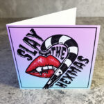 Slay Hexmas Vampire Candy Cane Gothic Witchy Christmas Greetings Card