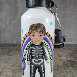 Personalised Skeleton Boy 600ml Halloween Water Bottle
