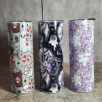 Ghosts and bats gothic tumblers