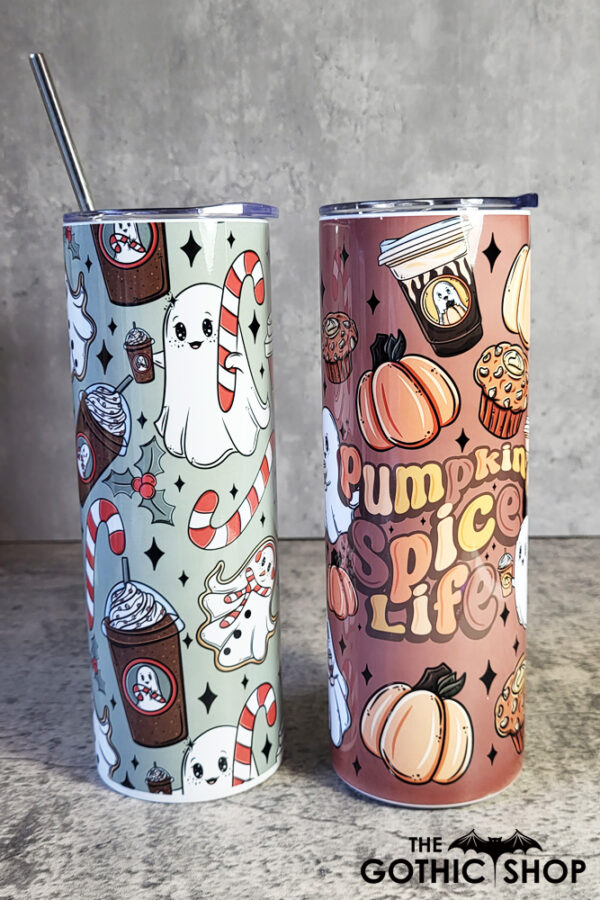 Spooky Ghosts Skinny Tumbler
