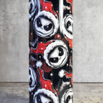 Nightmare Santa Skellington Christmas Skinny Tumbler