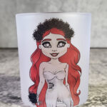 Zombie Bride Halloween Frosted Glass T-Light Candle Holder