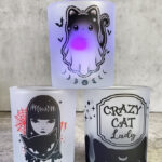 Gothic Frosted Glass T-Light Candle Holder