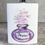 Purple Poison Bottle Gothic Halloween Hip Flask