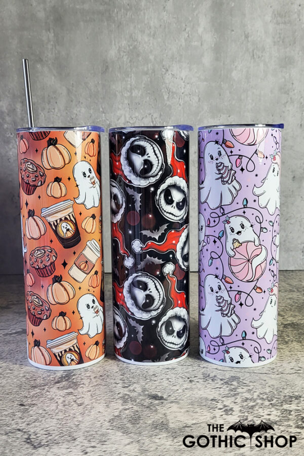 Holiday gothic festive tumblers