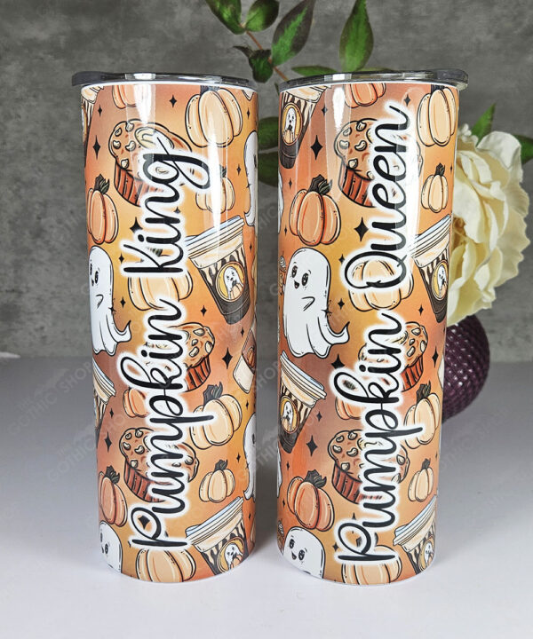 ghosties pumpkin spice ghostbucks gothic halloween straight tumbler with option to personalise
