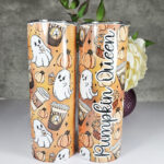 ghosties pumpkin spice ghostbucks gothic halloween straight tumbler with option to personalise