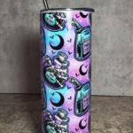 Nightmare Fuel Purple Blue Gothic Skinny Tumbler