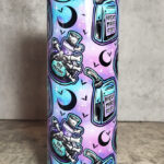 Nightmare Fuel Purple Blue Gothic Skinny Tumbler