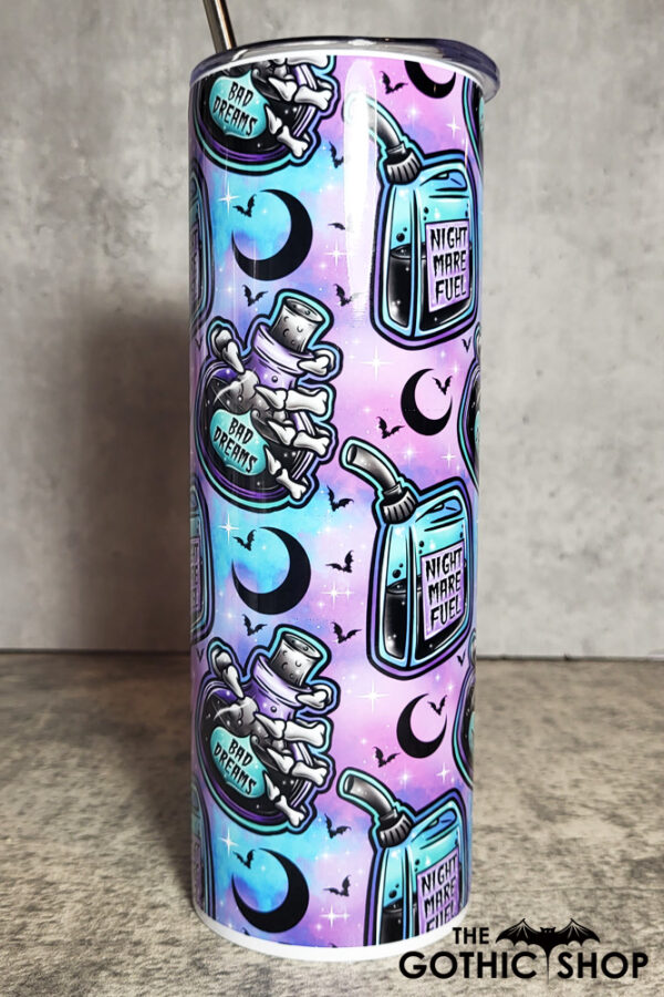 Nightmare Fuel Purple Blue Gothic Skinny Tumbler