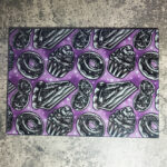 Spooky Bakes Cakes Purple Gothic Glass Chopping Board