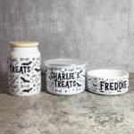 Pet bowl and treats containers