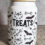 Bats & Ghosts Pets Treats Small Cookie Jar