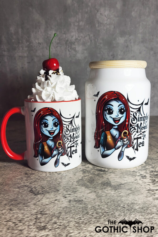 Simply Meant to Tea Zombie Gothic Halloween Mug and Cookie Jar