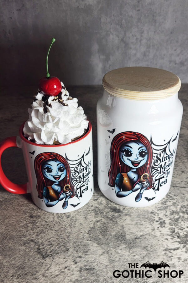 Simply Meant to Tea Zombie Gothic Halloween Mug and Cookie Jar