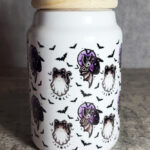 Cat Ghost & Eve Bat Small Cookie Jar