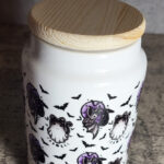 Cat Ghost & Eve Bat Small Cookie Jar