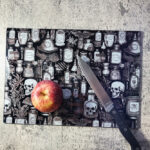 Witch's Apothecary Potions Gothic Glass Chopping Board