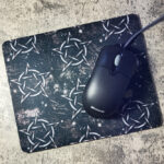 Pentagram Pentacle Grungy Gothic Print Mouse Mat