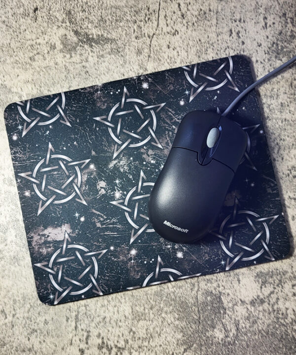 Pentagram Pentacle Grungy Gothic Print Mouse Mat