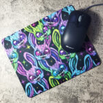 RabZombie Bunny Gothic Print Mouse Mat