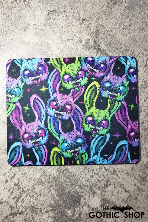 RabZombie Bunny Gothic Print Mouse Mat