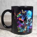 Butterfly Neon Skulls Gothic Halloween Mug