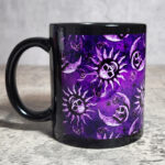 Sun Skull & Moon Skull Purple Gothic Halloween Mug