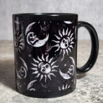 Sun Skull & Moon Skull Black Gothic Halloween Mug