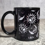 Sun Skull & Moon Skull Black Gothic Halloween Mug