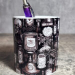 Witch's Apothecary Potions Black Gothic Print Pen Pot