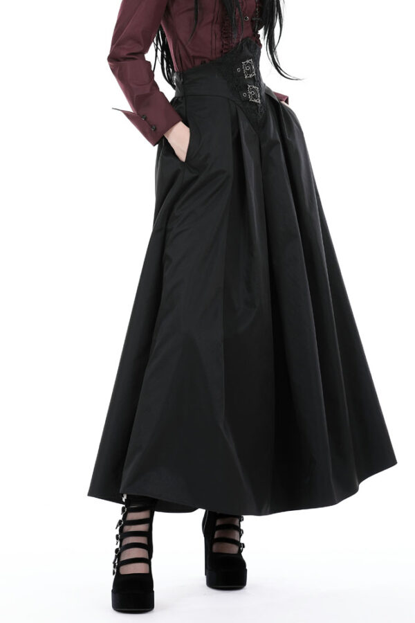 Dark in Love Katherine Black Hight Waist Gothic Skirt