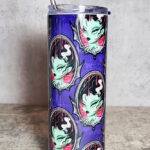 Frank's Bride Cameo Deep Blue-Purple Gothic Skinny Tumbler