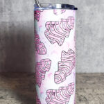 Batty Pastel Pink GothMas Christmas Tree Cakes Gothic Skinny Tumbler