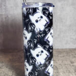 Ghost Bats Grey Gothic Skinny Tumbler